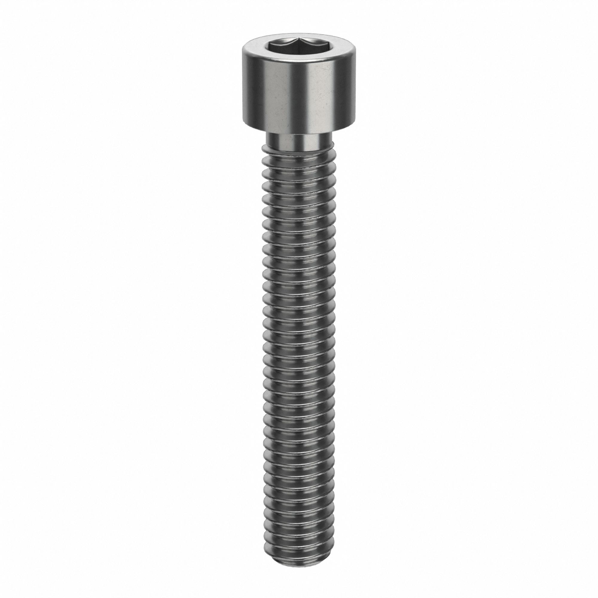 Socket Head Cap Screw: 5/16"-18 Thread Size, 2 in Lg, Std, Plain, Stainless Steel, 18-8