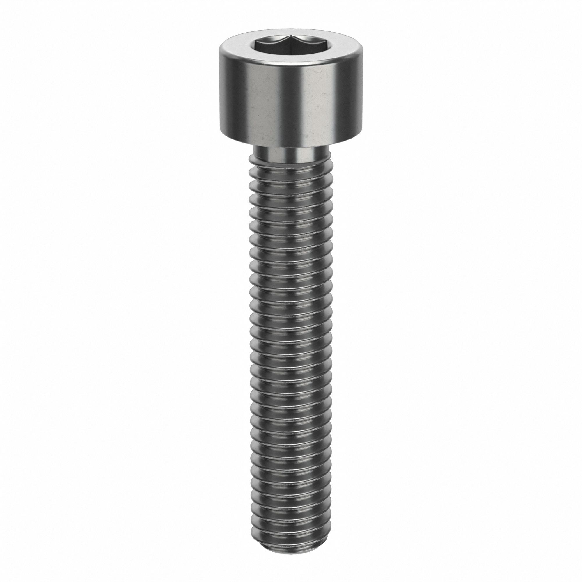 Socket Head Cap Screw: 3/8"-16 Thread Size, 2 in Lg, Std, Plain, Stainless Steel, 18-8, 3/8 in Drive
