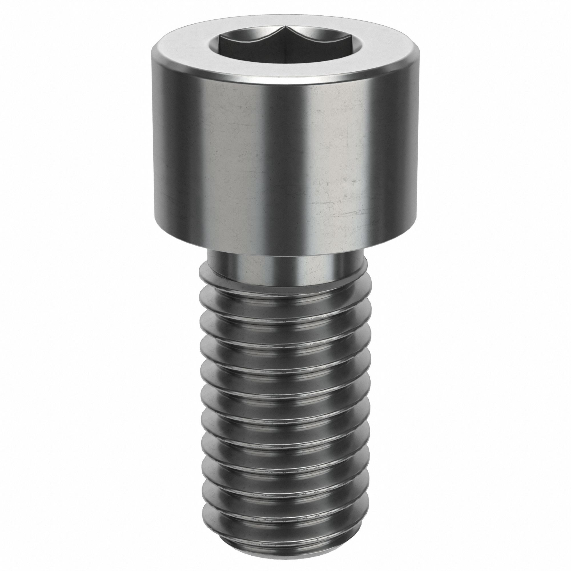 Socket Head Cap Screw: 1/2"-13 Thread Size, 1 in Lg, Std, Plain, Stainless Steel, 18-8, 3/8 in Drive