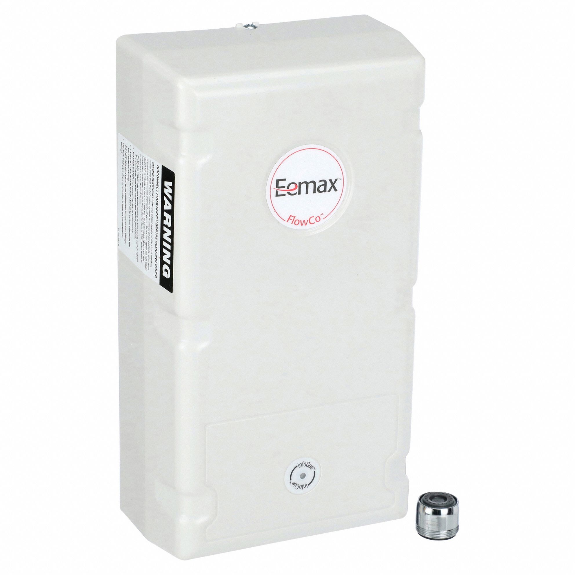 EEMAX Electric Tankless Water Heater: Indoor, 8,300 W, 2 gpm Max. Flow  Rate, 10.75 in Overall Ht