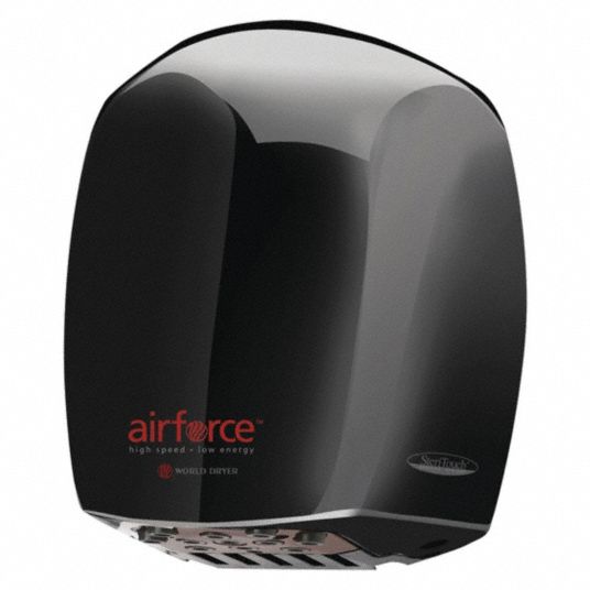 WORLD DRYER, Airforce, Auto, Hand Dryer 485D19J162A3 Grainger