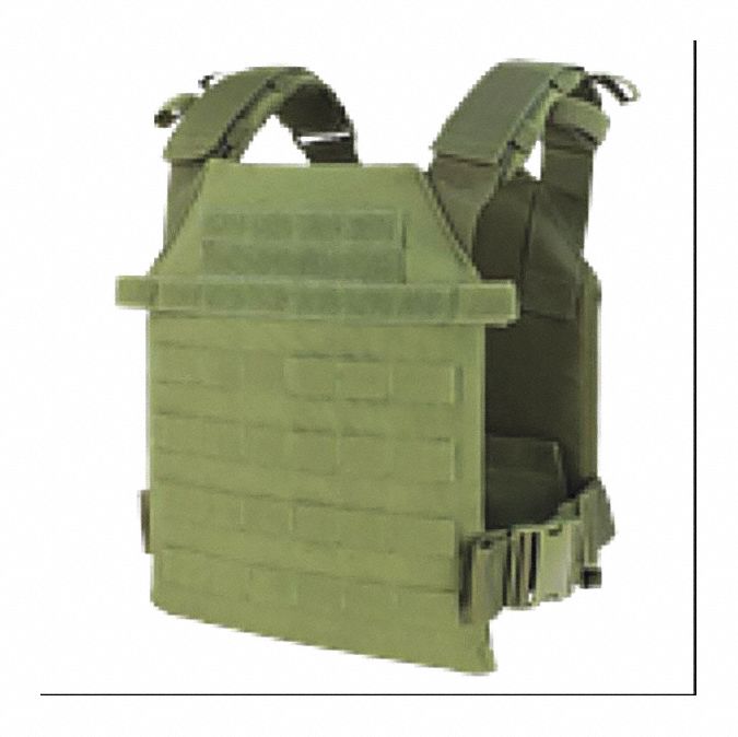 Plate Carrier: Universal, Green, Unisex, 1000 Denier Nylon, RPSS, 0.08 in Armor Thick