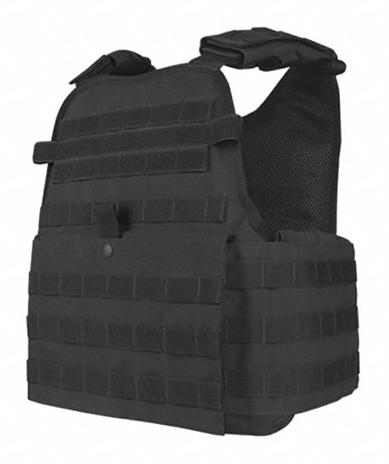 Plate Carrier: Universal, Black, Unisex, 1000 Denier Nylon, MOPC, 0.08 in Armor Thick