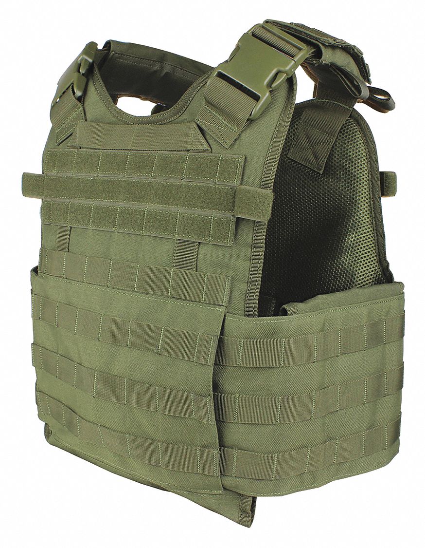 Plate Carrier: Universal, Green, Unisex, 1000 Denier Nylon, MOPC, 0.08 in Armor Thick
