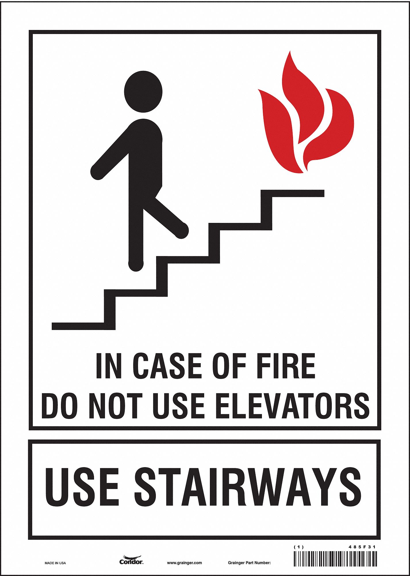 Safety Sign: Vinyl, Adhesive Sign Mounting, 14 in x 10 in Nominal Sign Size, Not Retroreflective
