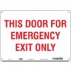 This Door For Emergency Exit Only Signs