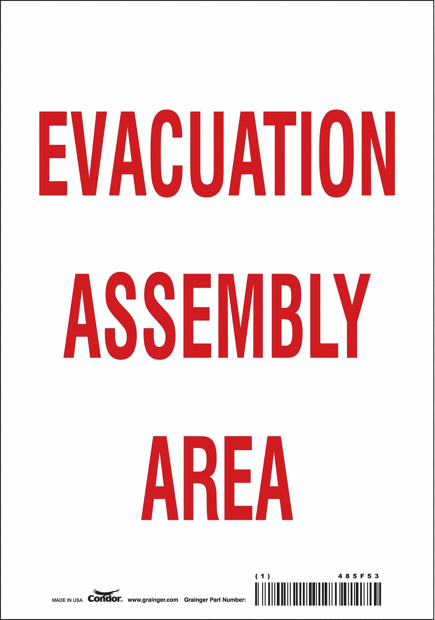 Safety Sign: Vinyl, Adhesive Sign Mounting, 10 in x 7 in Nominal Sign Size, Not Retroreflective