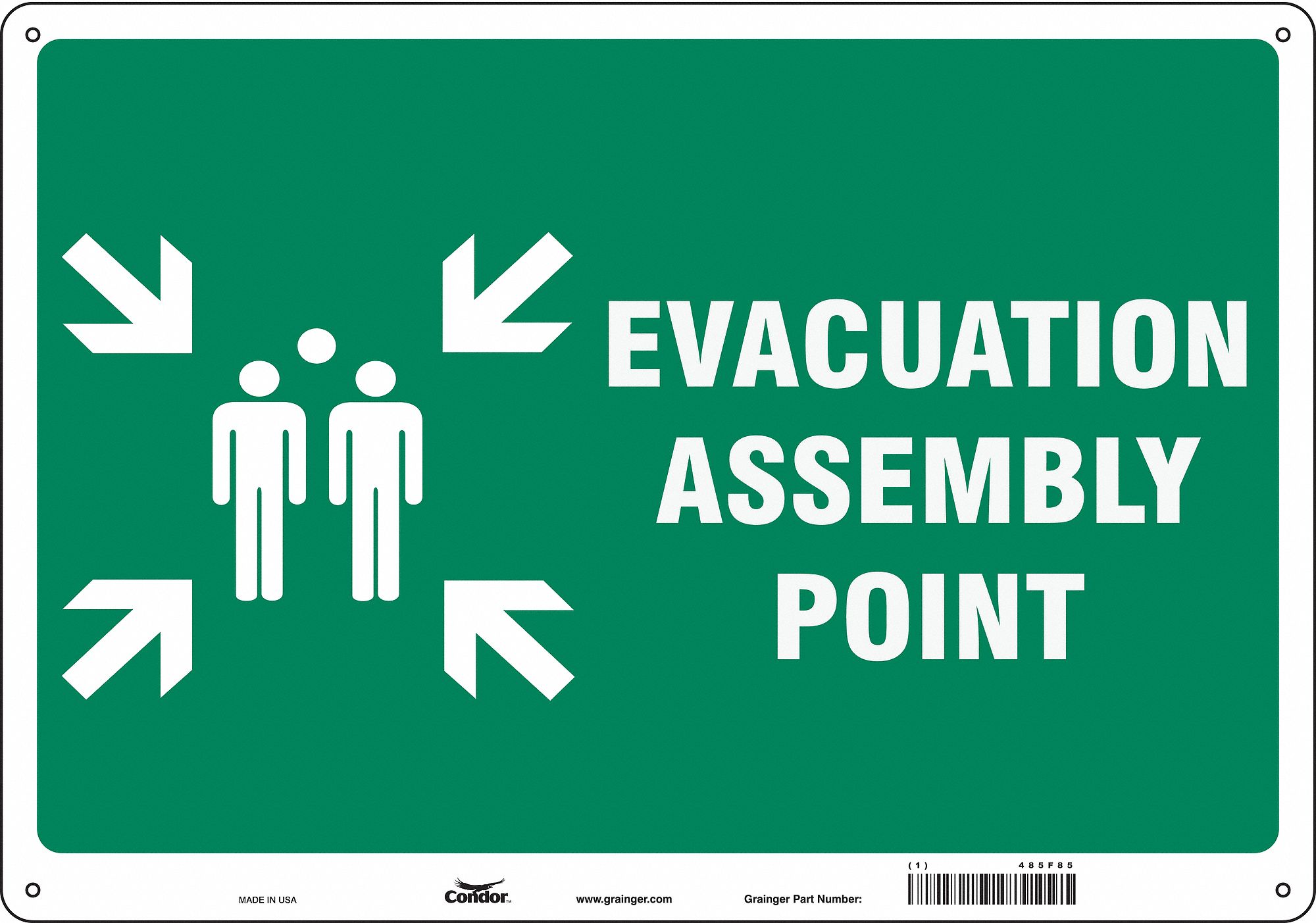 Safety Sign, 14 in x 20 in, Polyethylene