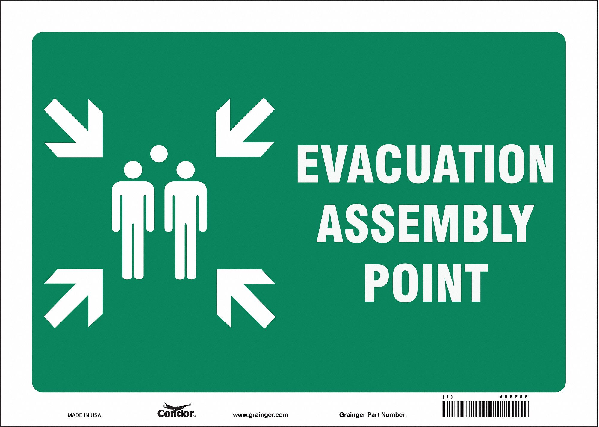 Safety Sign: Vinyl, Adhesive Sign Mounting, 10 in x 14 in Nominal Sign Size, Not Retroreflective