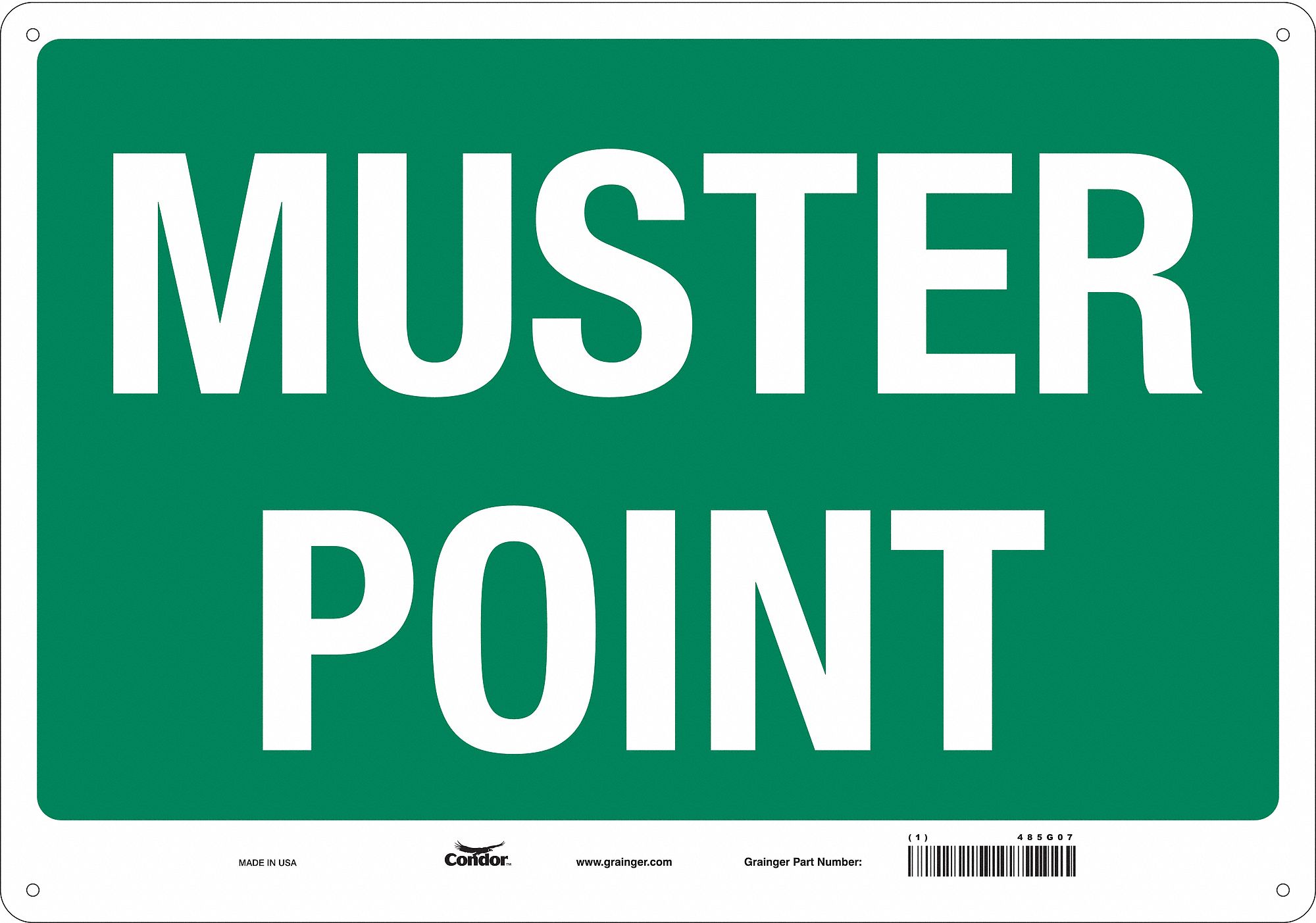 PANNEAU SECURITE,14PO X 20PO,ALUMINIUM