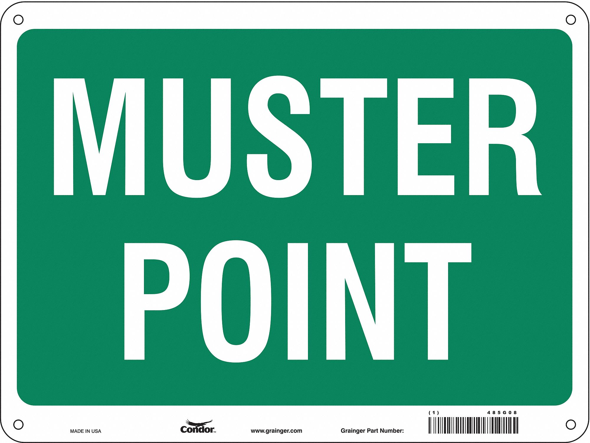 PANNEAU SECURITE,18PO X 24PO,ALUMINIUM