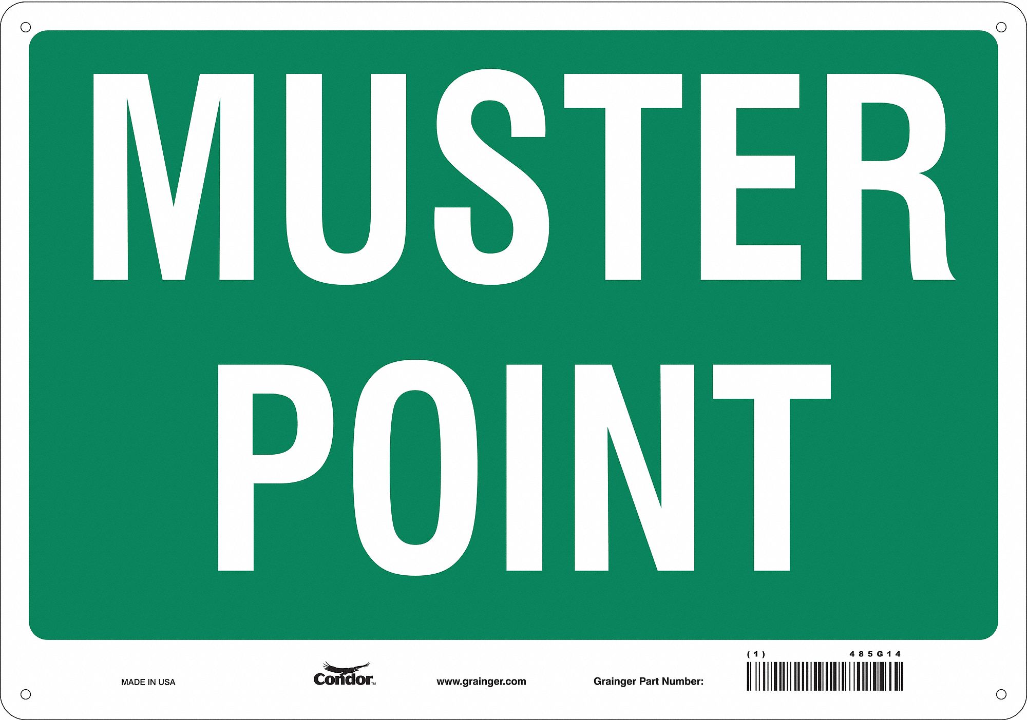 PANNEAU SECURITE,14PO X 20PO,POLYETHYLEN