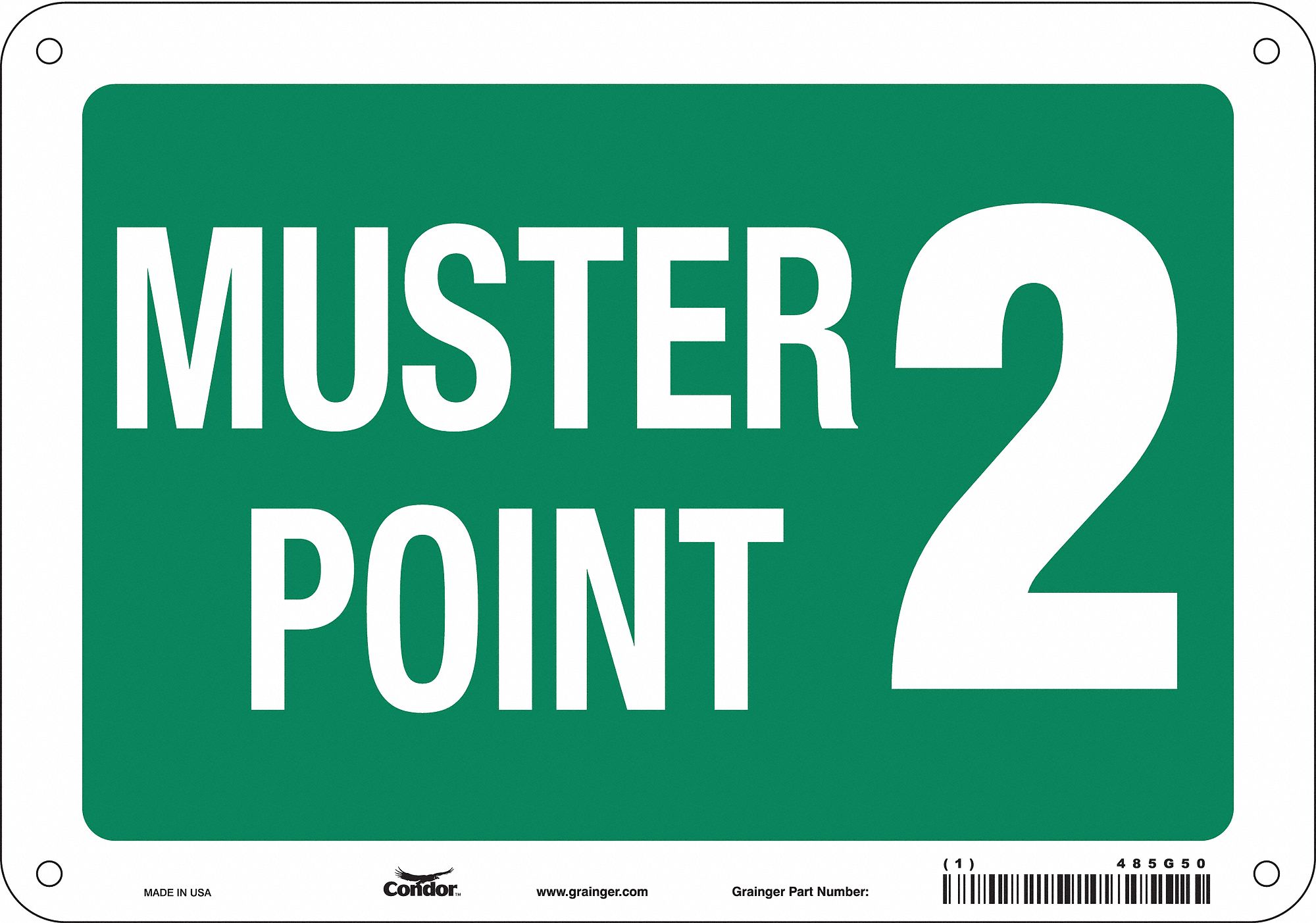 PANNEAU SECURITE,7PO X 10PO,ALUMINIUM