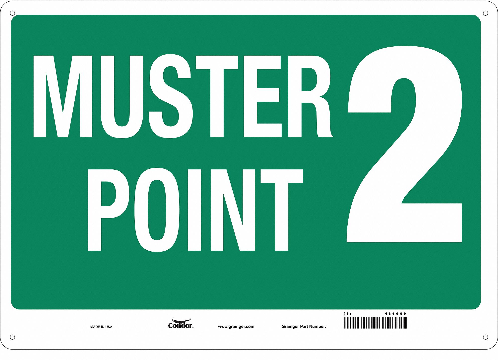 Safety Sign, 14 in x 20 in, Polyethylene