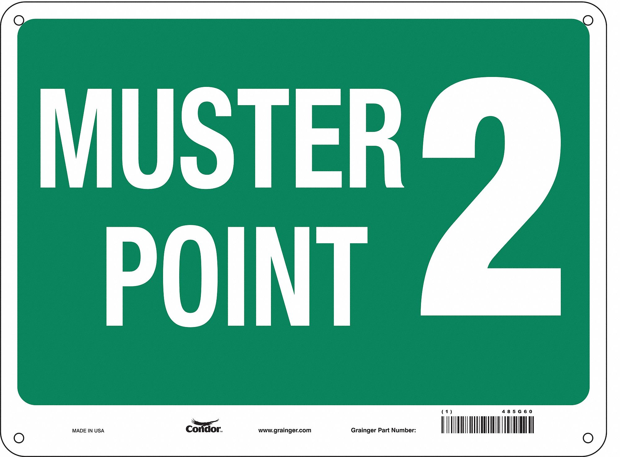 Safety Sign, 18 in x 24 in, Polyethylene