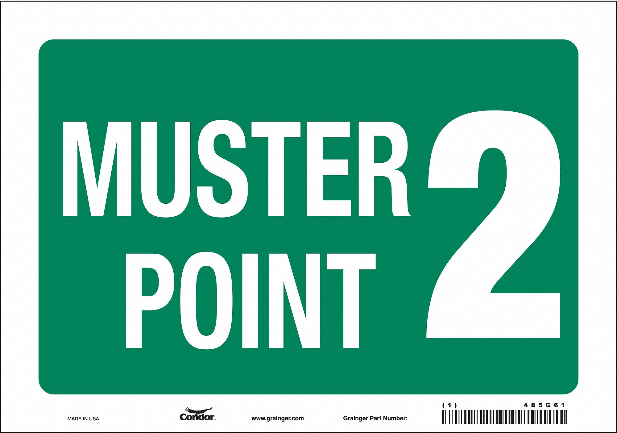 Safety Sign: Vinyl, Adhesive Sign Mounting, 7 in x 10 in Nominal Sign Size, Not Retroreflective