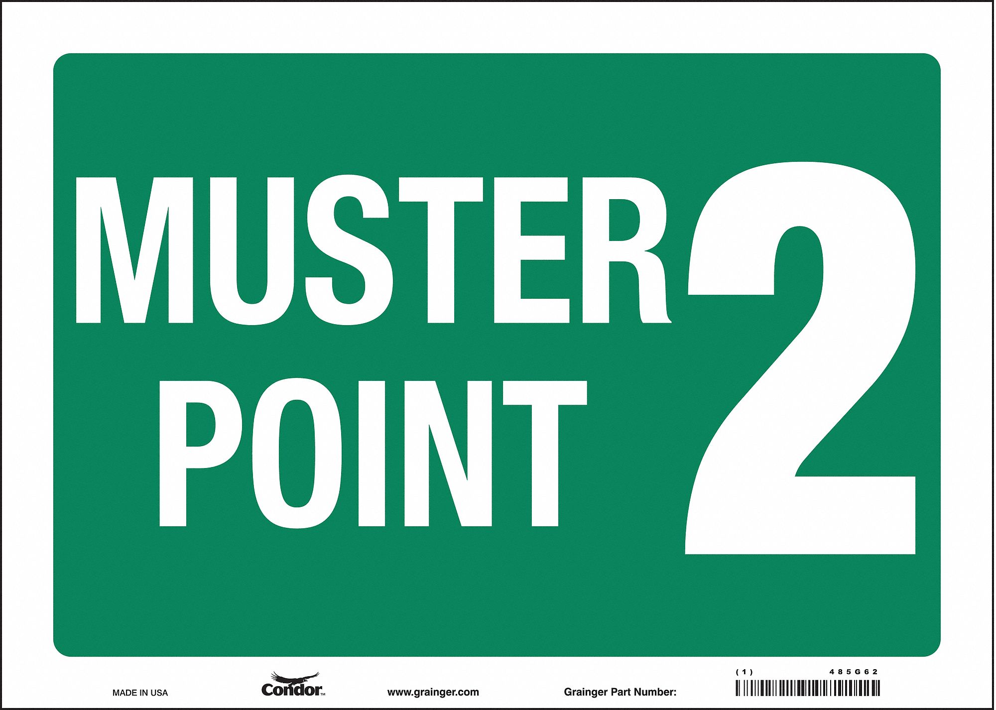 Safety Sign: Vinyl, Adhesive Sign Mounting, 10 in x 14 in Nominal Sign Size, Not Retroreflective