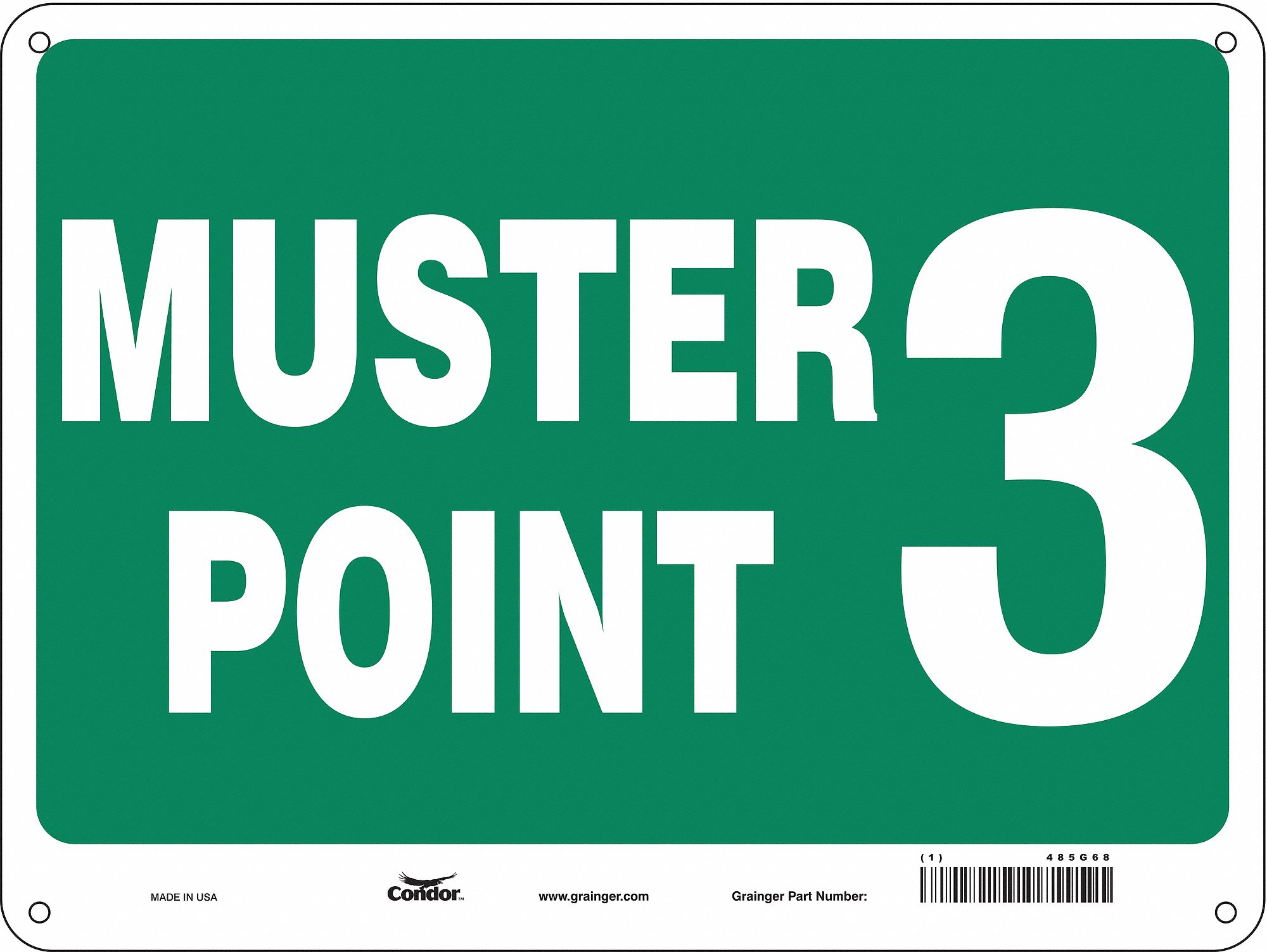 PANNEAU SECURITE,18PO X 24PO,ALUMINIUM