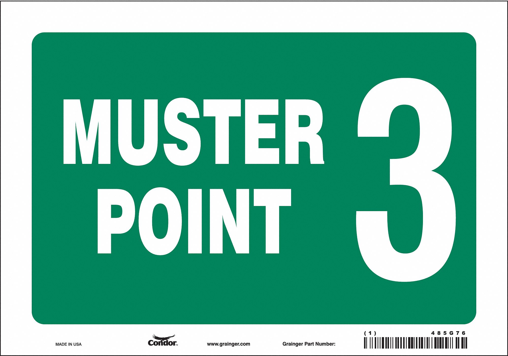 Safety Sign: Vinyl, Adhesive Sign Mounting, 7 in x 10 in Nominal Sign Size, Not Retroreflective