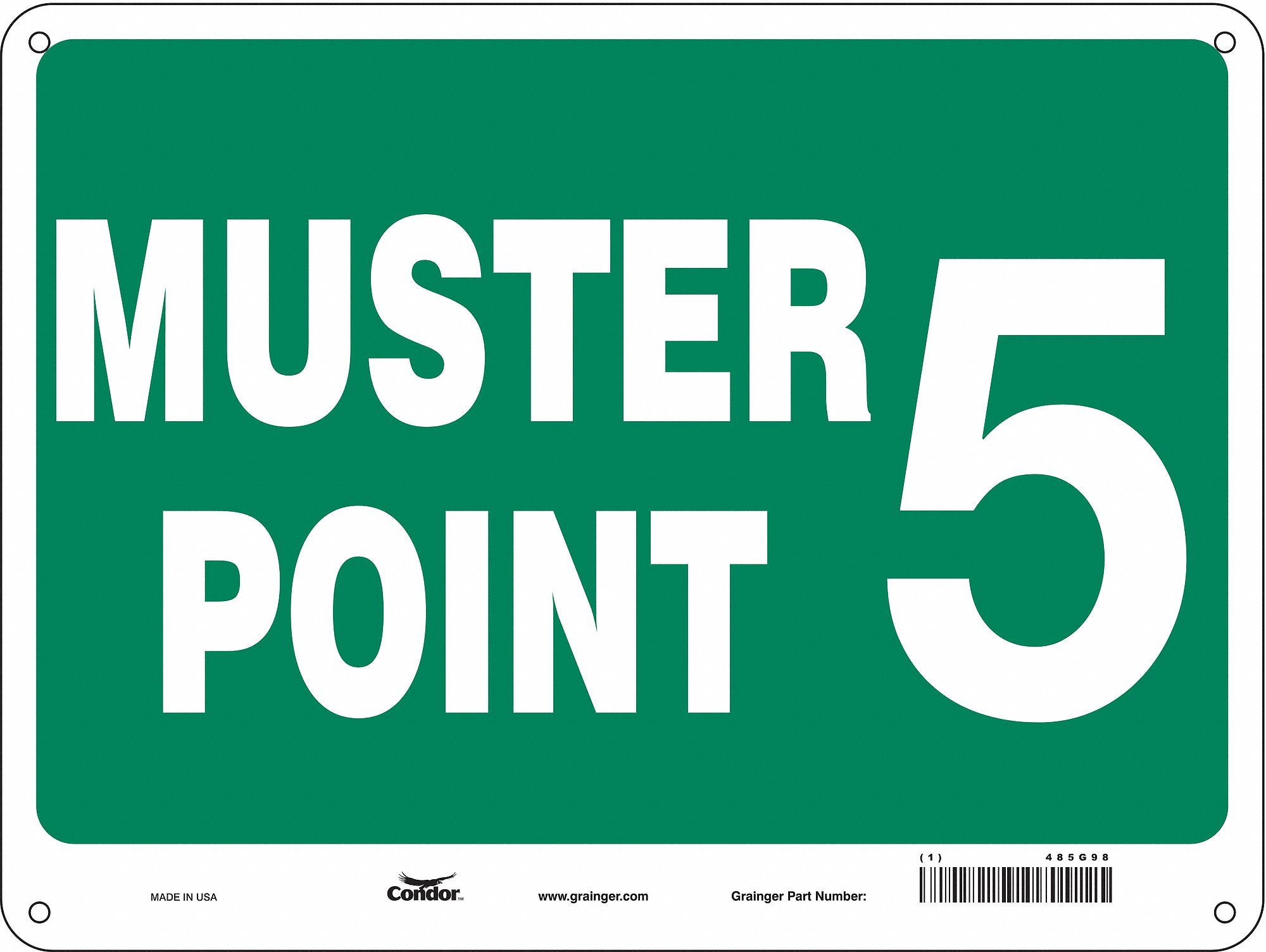 Safety Sign, 18 in x 24 in, Aluminum