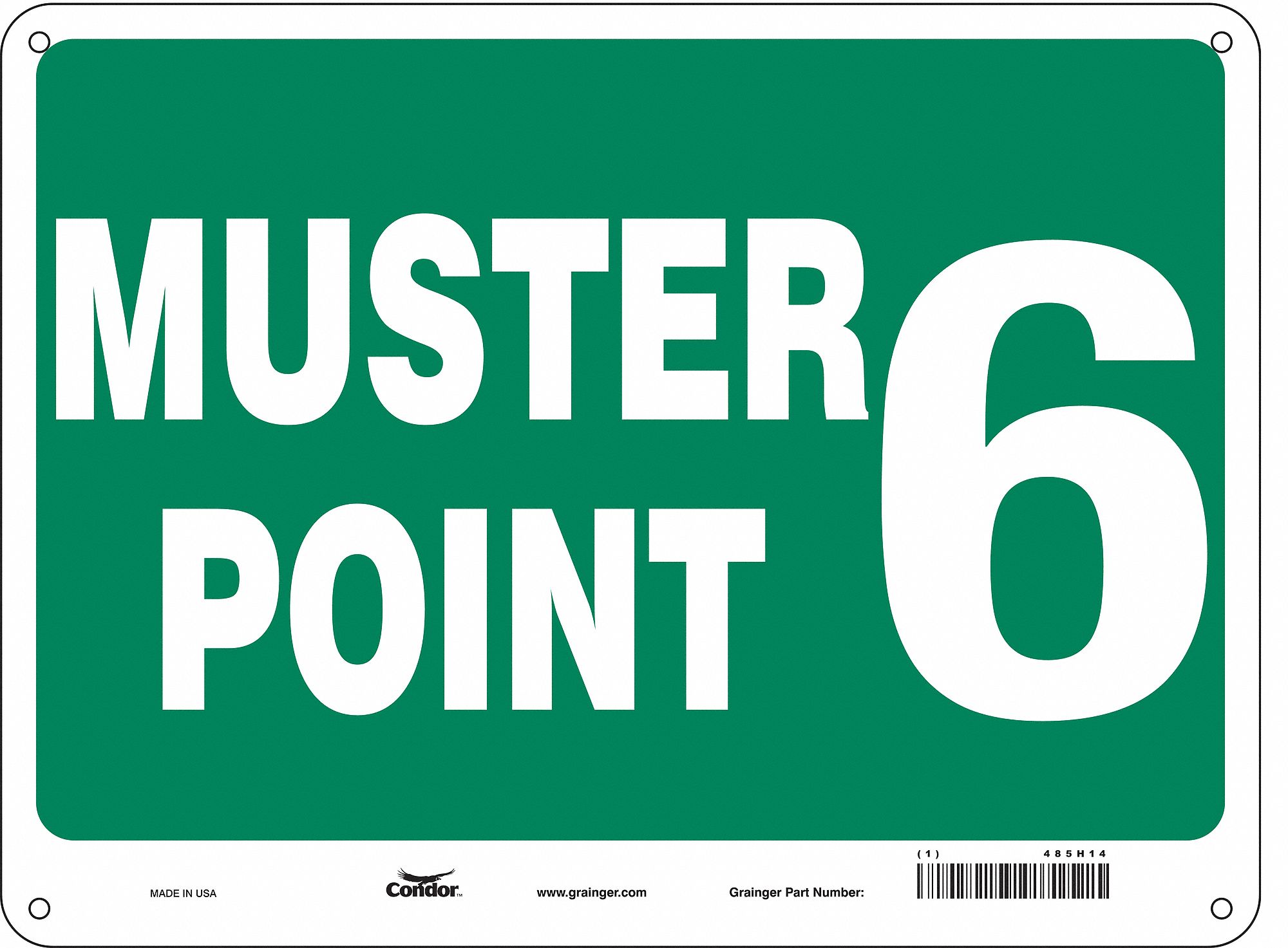 Safety Sign, 18 in x 24 in, Aluminum