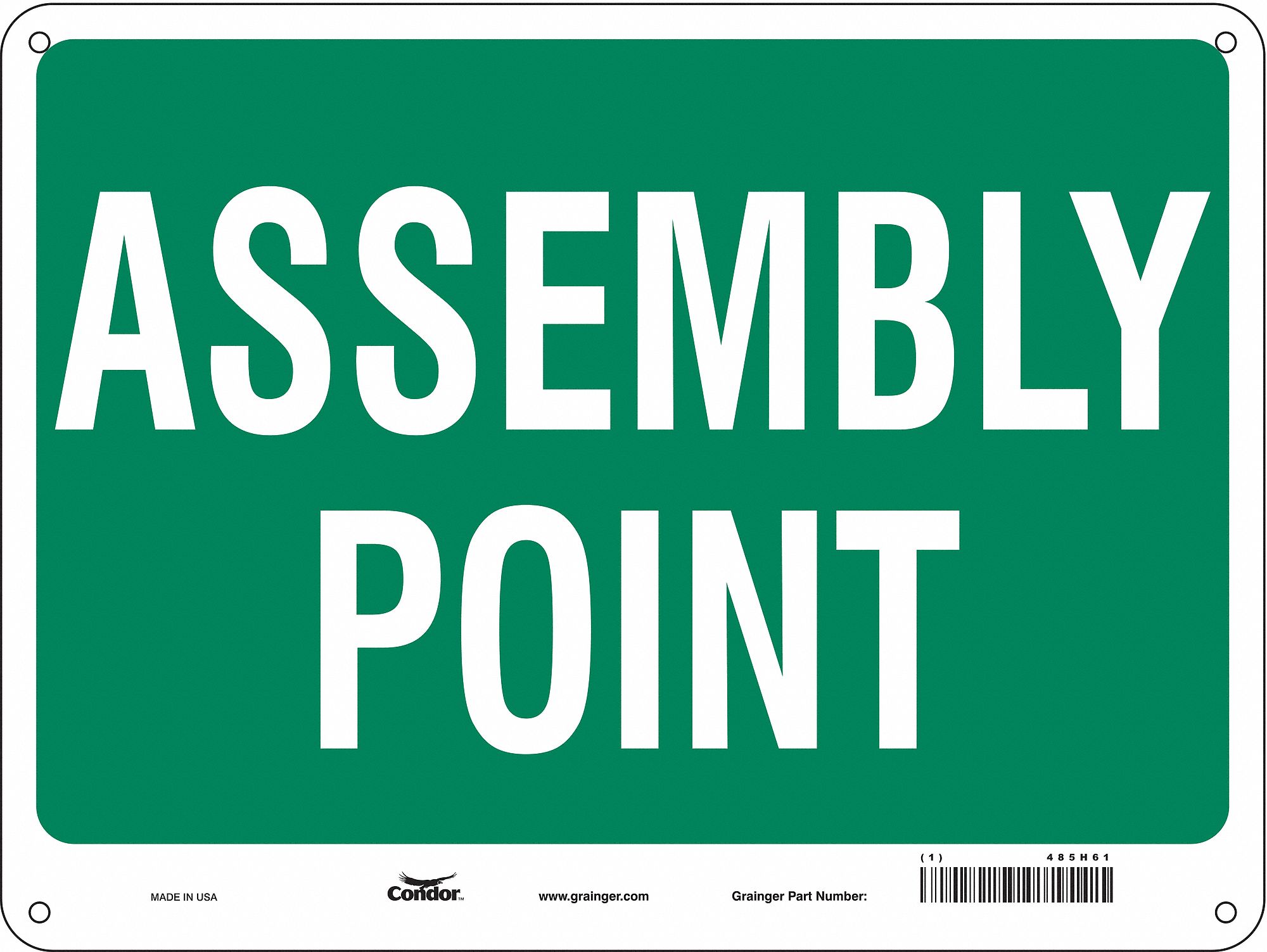 Safety Sign, 18 in x 24 in, Aluminum