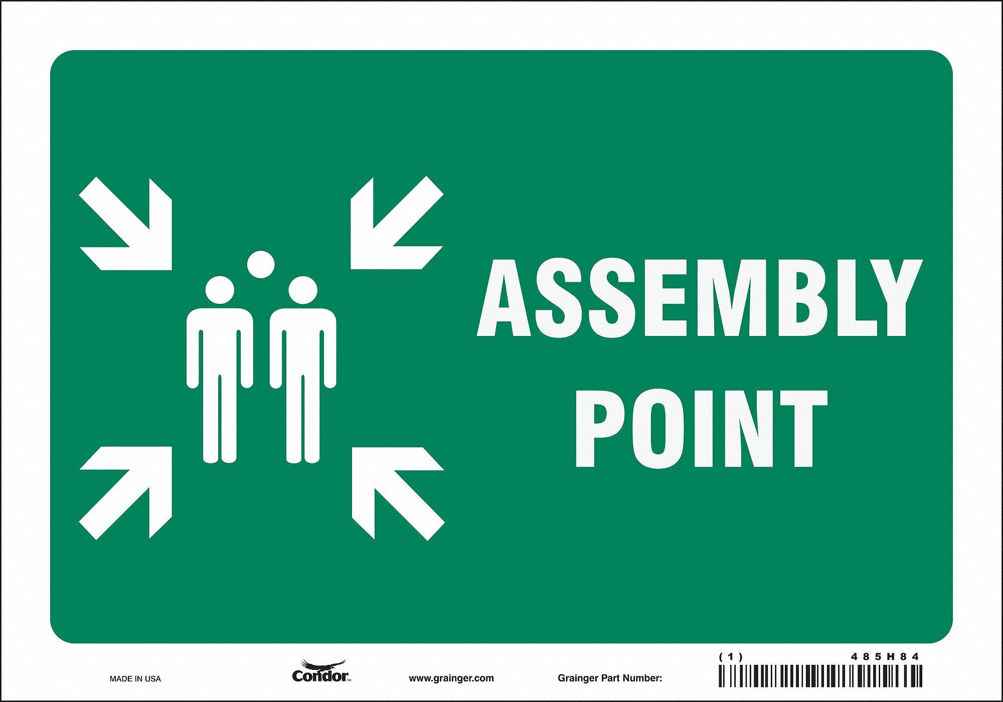 Safety Sign: Vinyl, Adhesive Sign Mounting, 7 in x 10 in Nominal Sign Size, Not Retroreflective