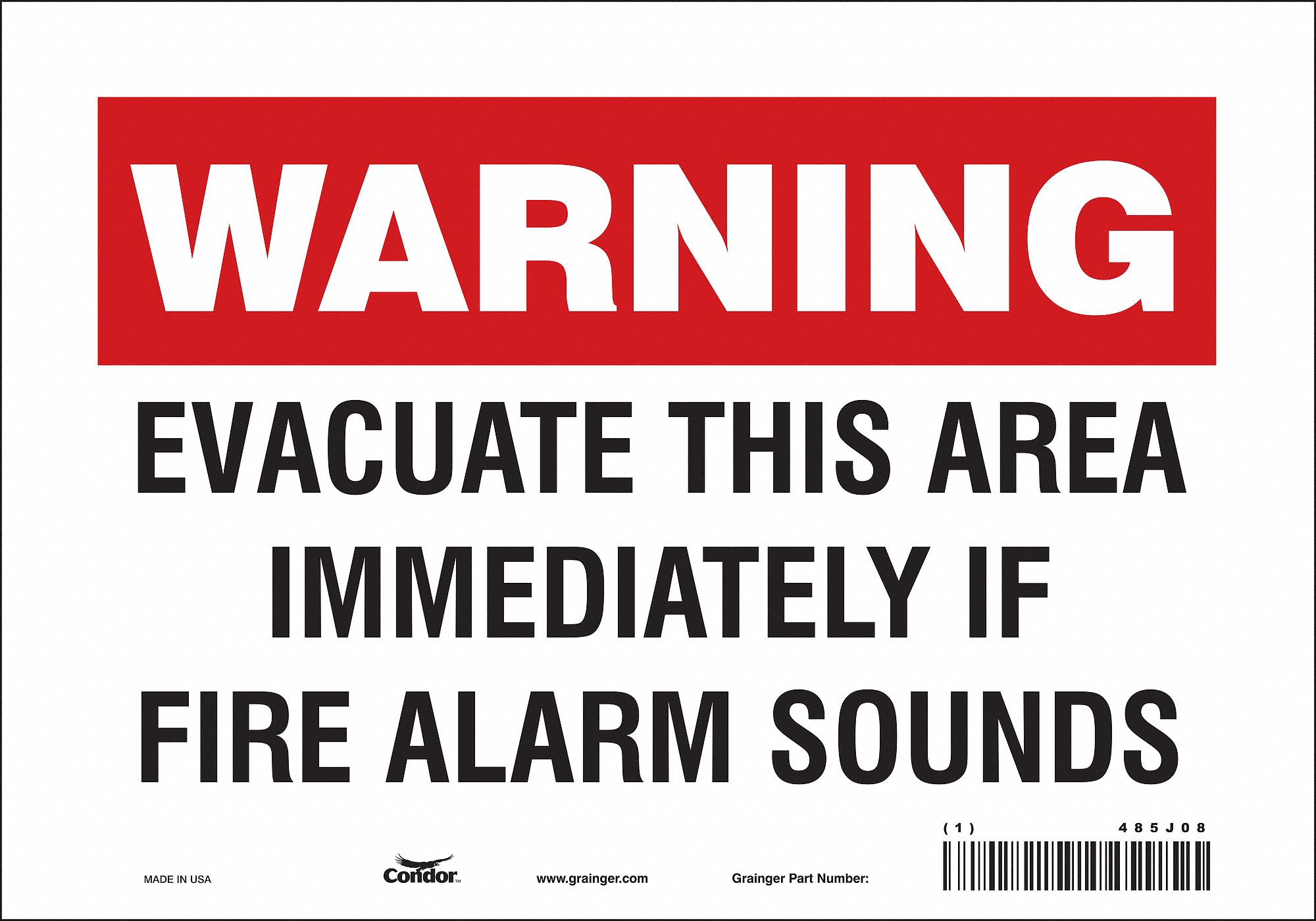Safety Sign: Vinyl, Adhesive Sign Mounting, 7 in x 10 in Nominal Sign Size, Not Retroreflective
