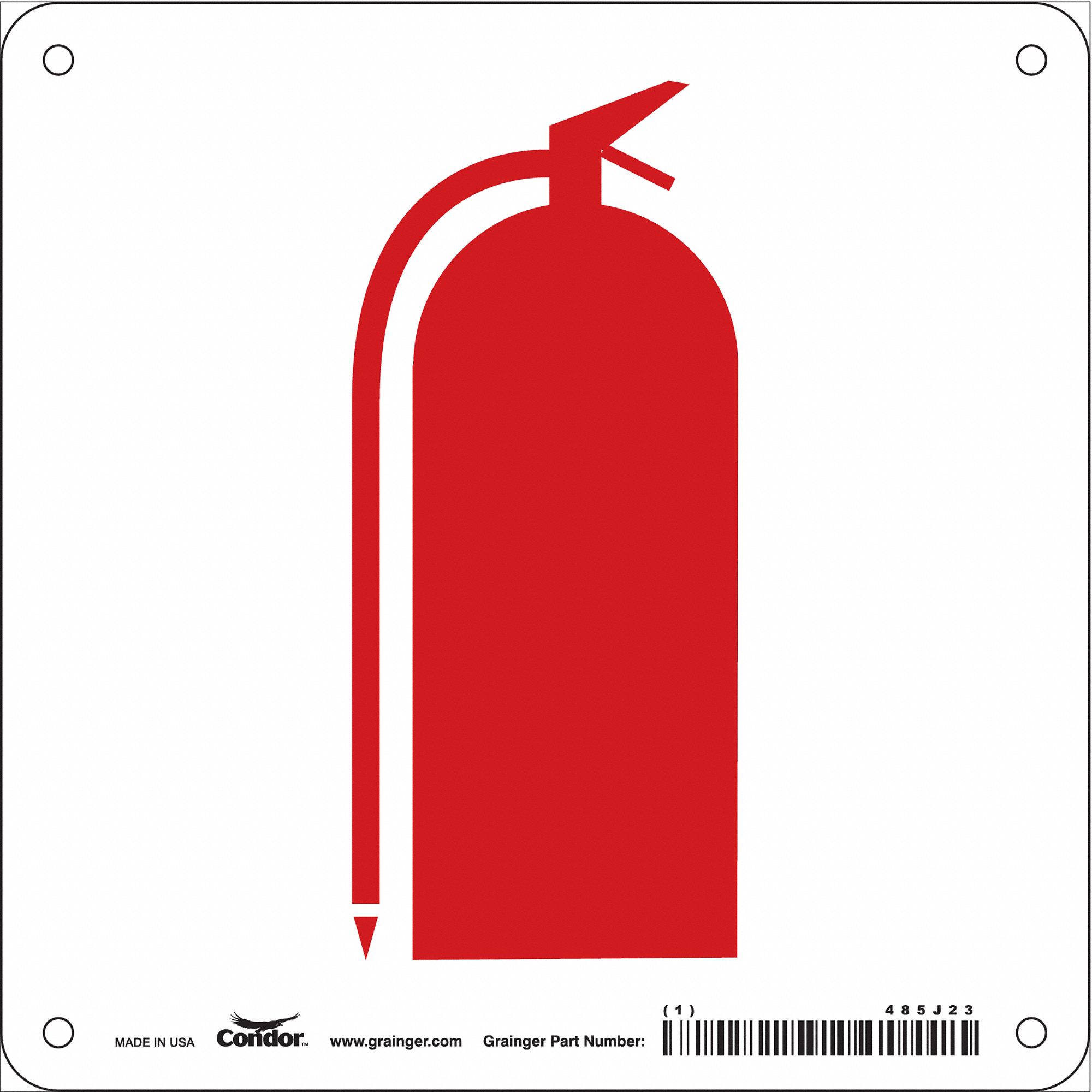 Safety Sign, 7 in x 7 in, Polyethylene