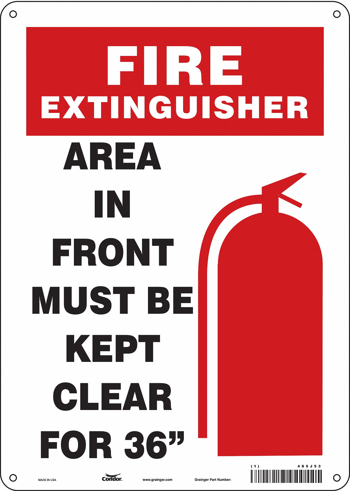 Safety Sign: Polyethylene, Mounting Holes Sign Mounting, 14 in x 10 in Nominal Sign Size