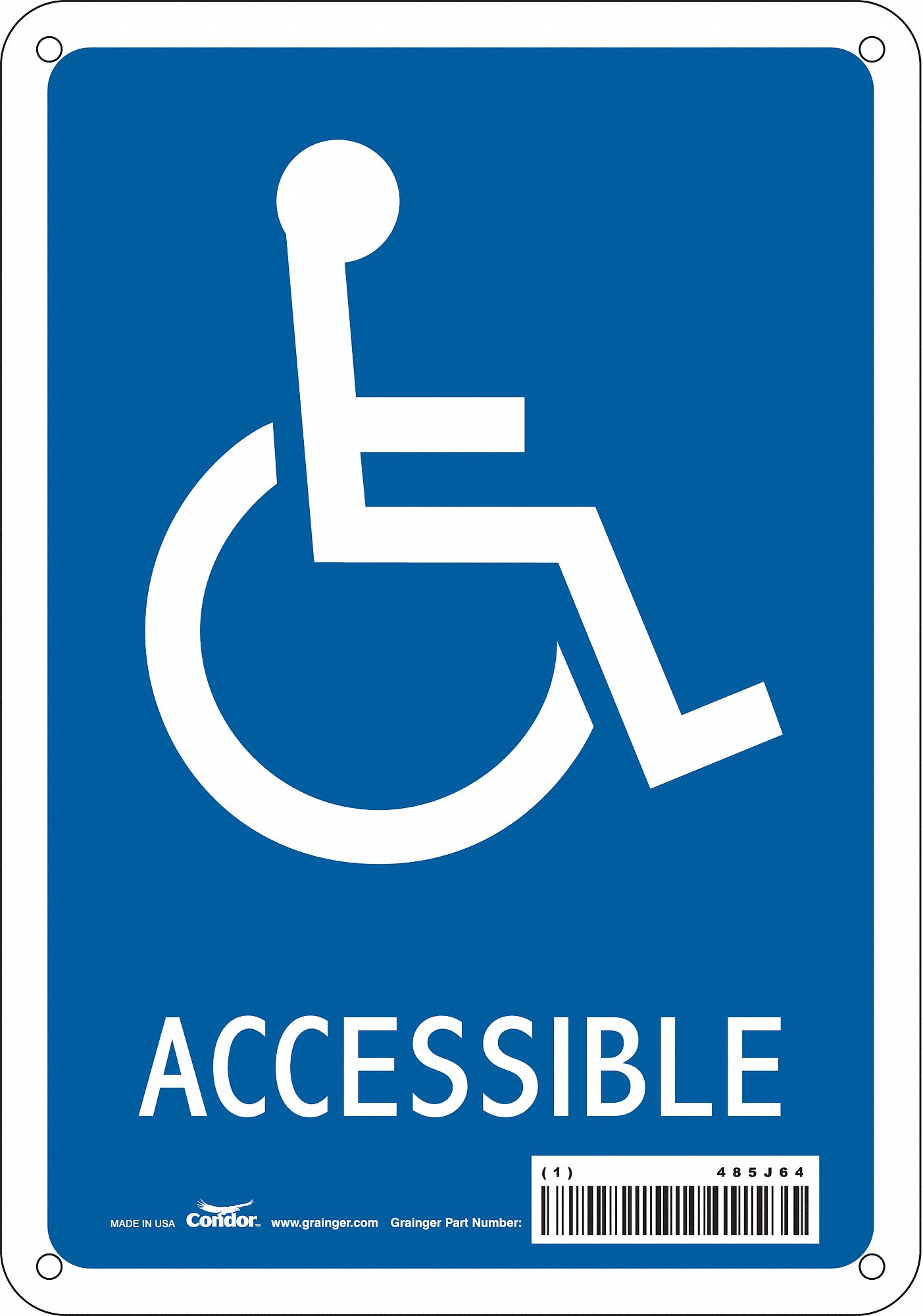 Safety Sign: Aluminum, Mounting Holes Sign Mounting, 10 in x 7 in Nominal Sign Size, 0.032 in Thick