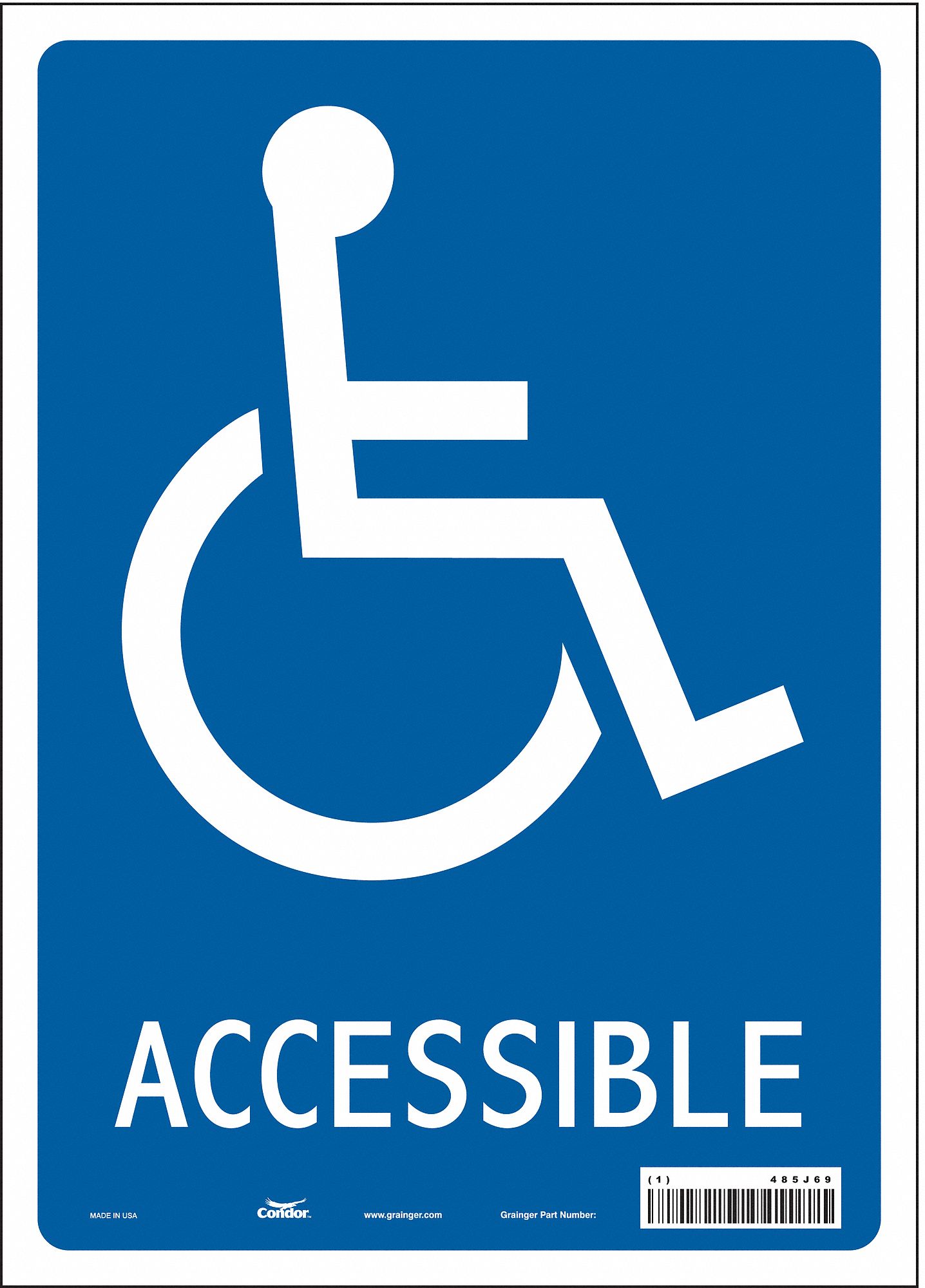 Safety Sign: Vinyl, Adhesive Sign Mounting, 14 in x 10 in Nominal Sign Size, Not Retroreflective