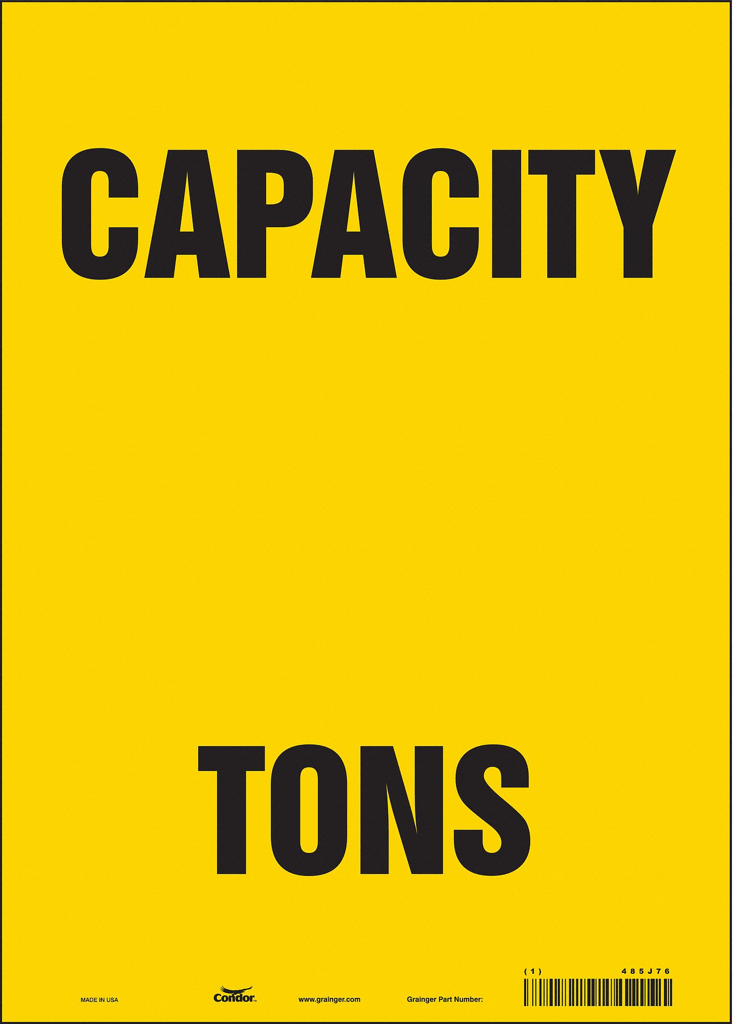 Safety Sign: Vinyl, Adhesive Sign Mounting, 14 in x 10 in Nominal Sign Size, Not Retroreflective