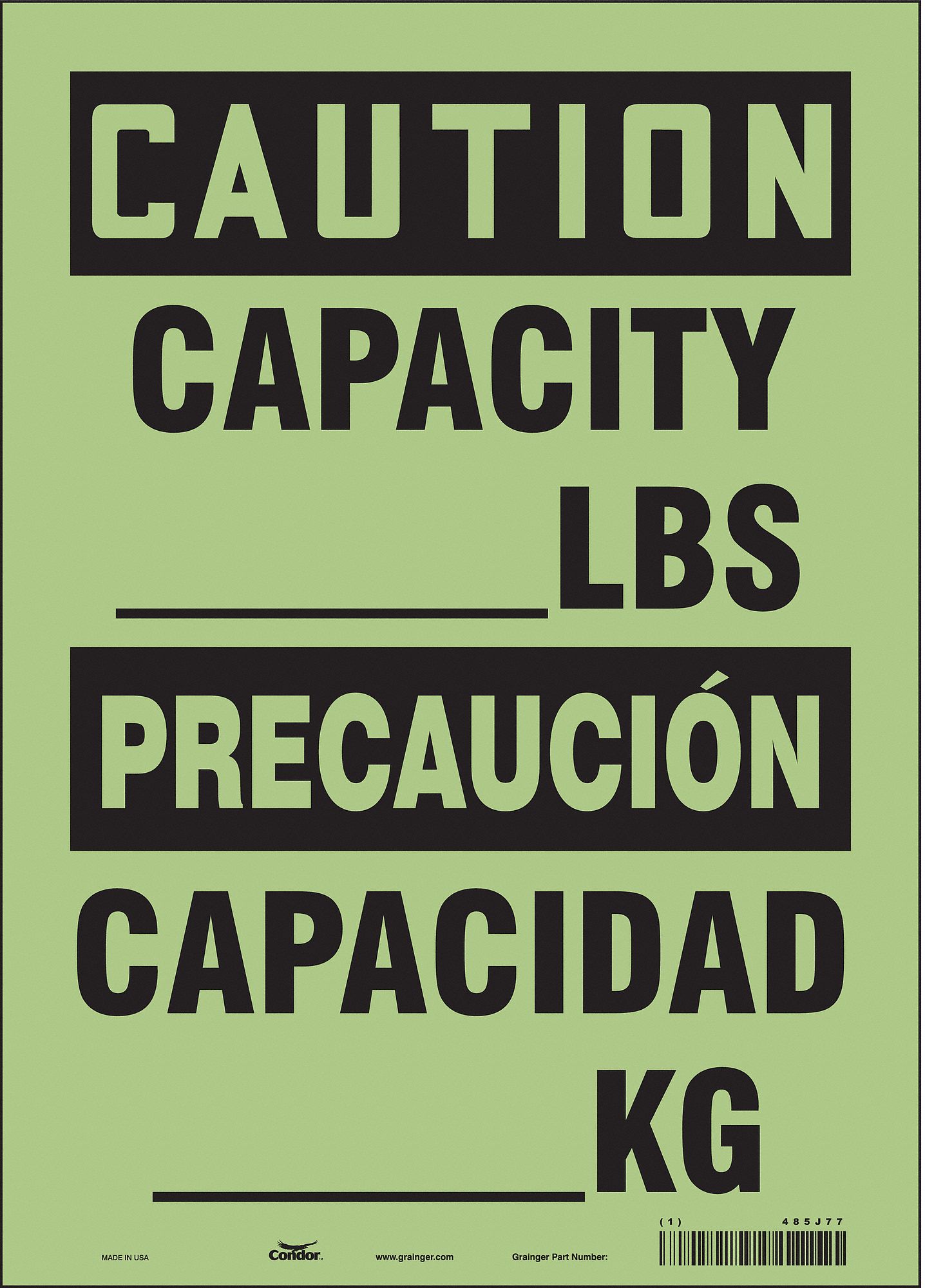 Safety Sign: Glow Vinyl, Adhesive Sign Mounting, 14 in x 10 in Nominal Sign Size, Glow In The Dark