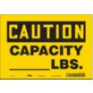 Caution: Capacity___ Lbs. Signs
