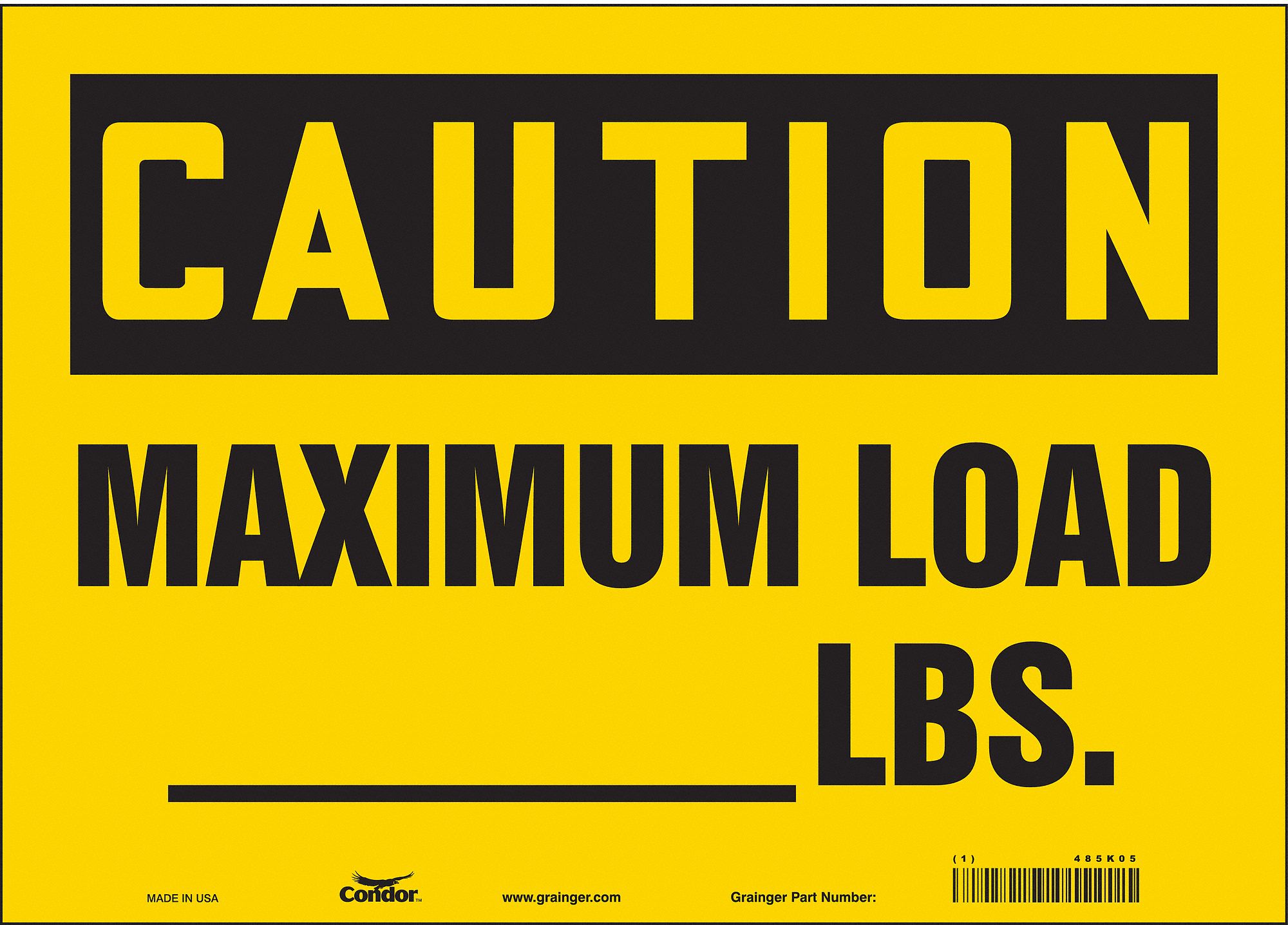 Safety Sign: Vinyl, Adhesive Sign Mounting, 10 in x 14 in Nominal Sign Size, Not Retroreflective