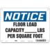 Notice: Floor Load Capacity ___ Lbs Per Square Foot Signs