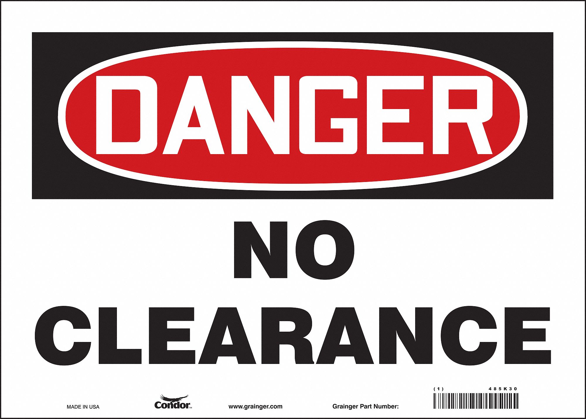 Safety Sign: Vinyl, Adhesive Sign Mounting, 10 in x 14 in Nominal Sign Size, Not Retroreflective