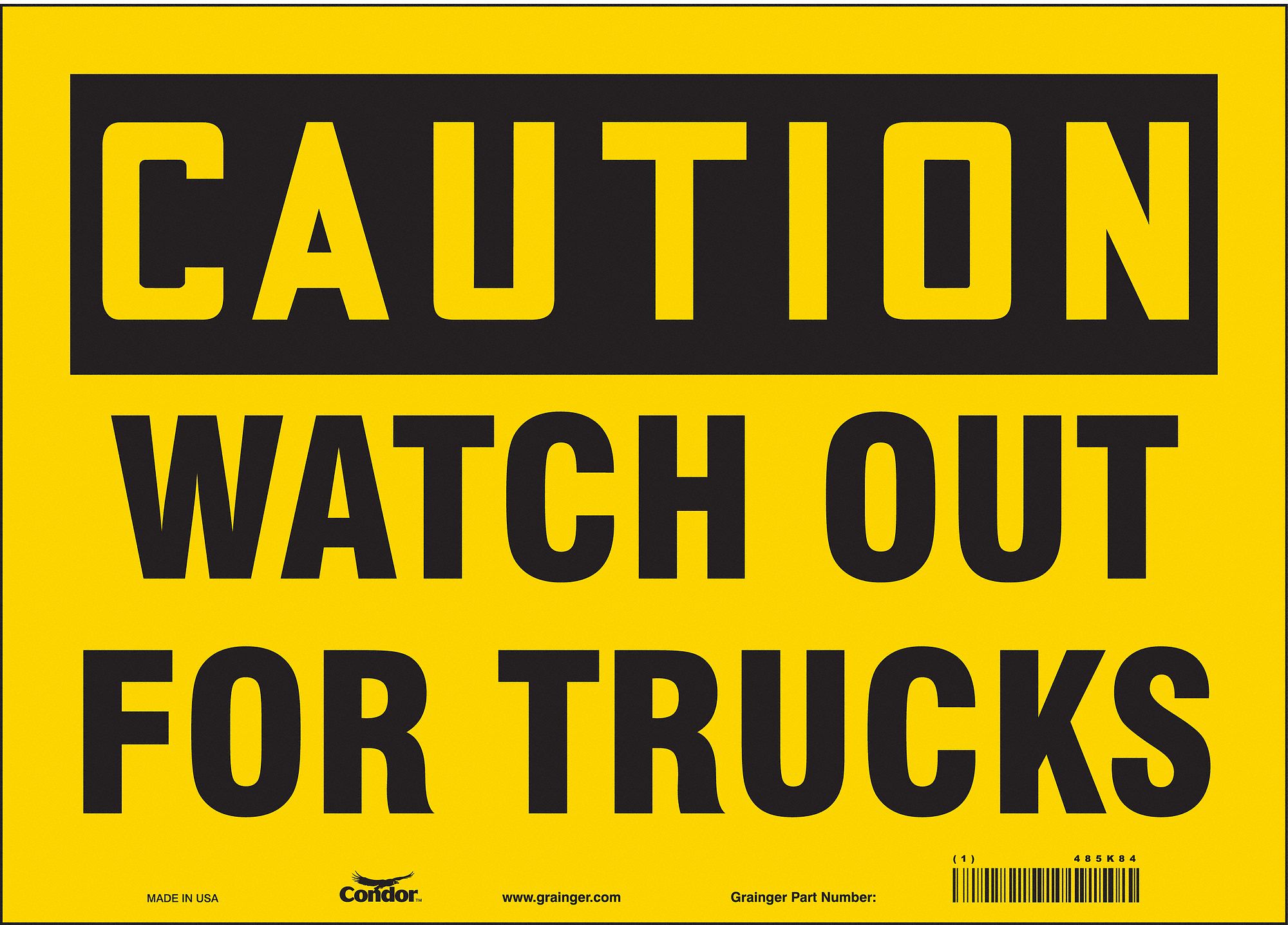 Safety Sign: Vinyl, Adhesive Sign Mounting, 10 in x 14 in Nominal Sign Size, Not Retroreflective