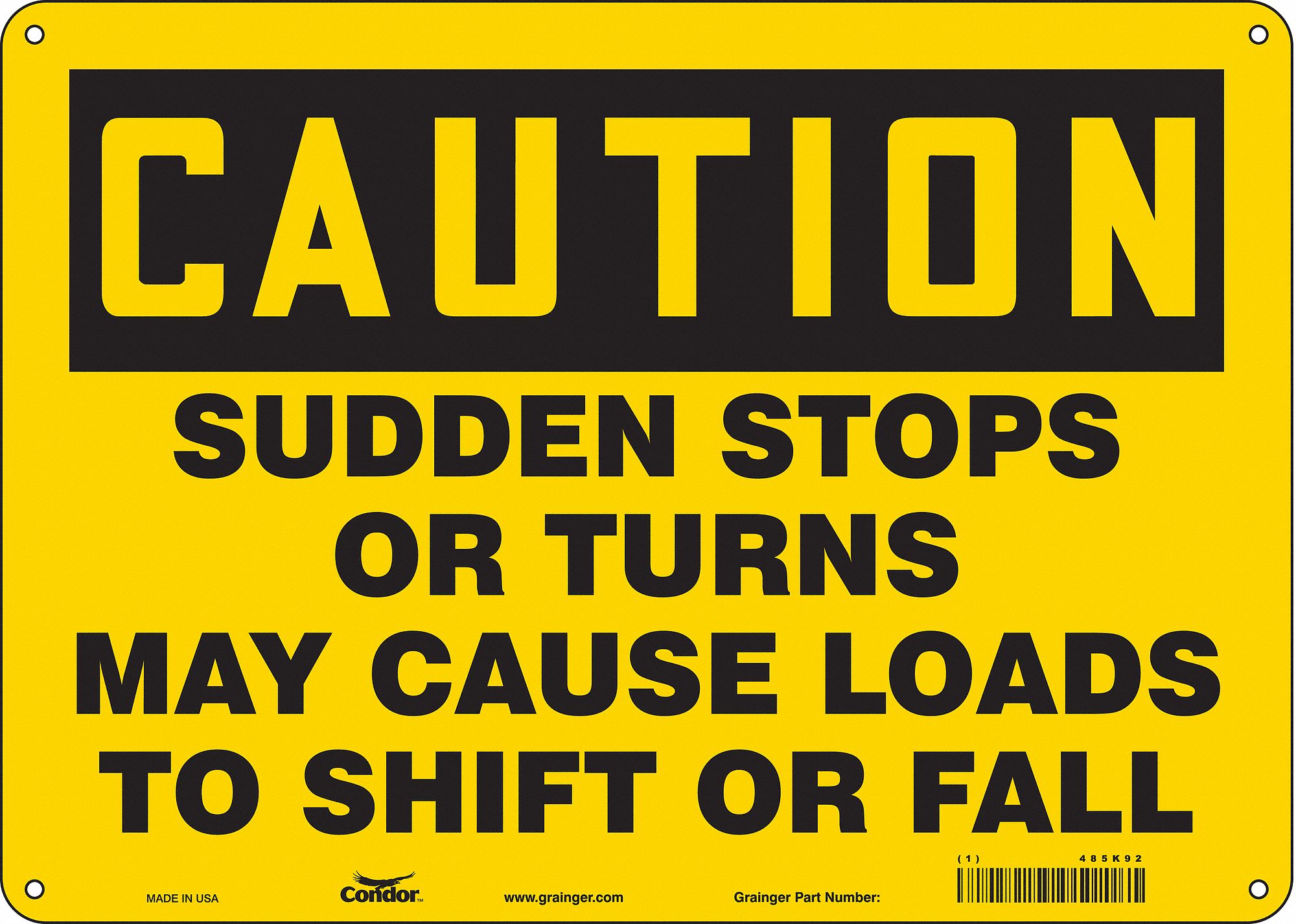 Safety Sign: Aluminum, Mounting Holes Sign Mounting, 10 in x 14 in Nominal Sign Size, 0.032 in Thick