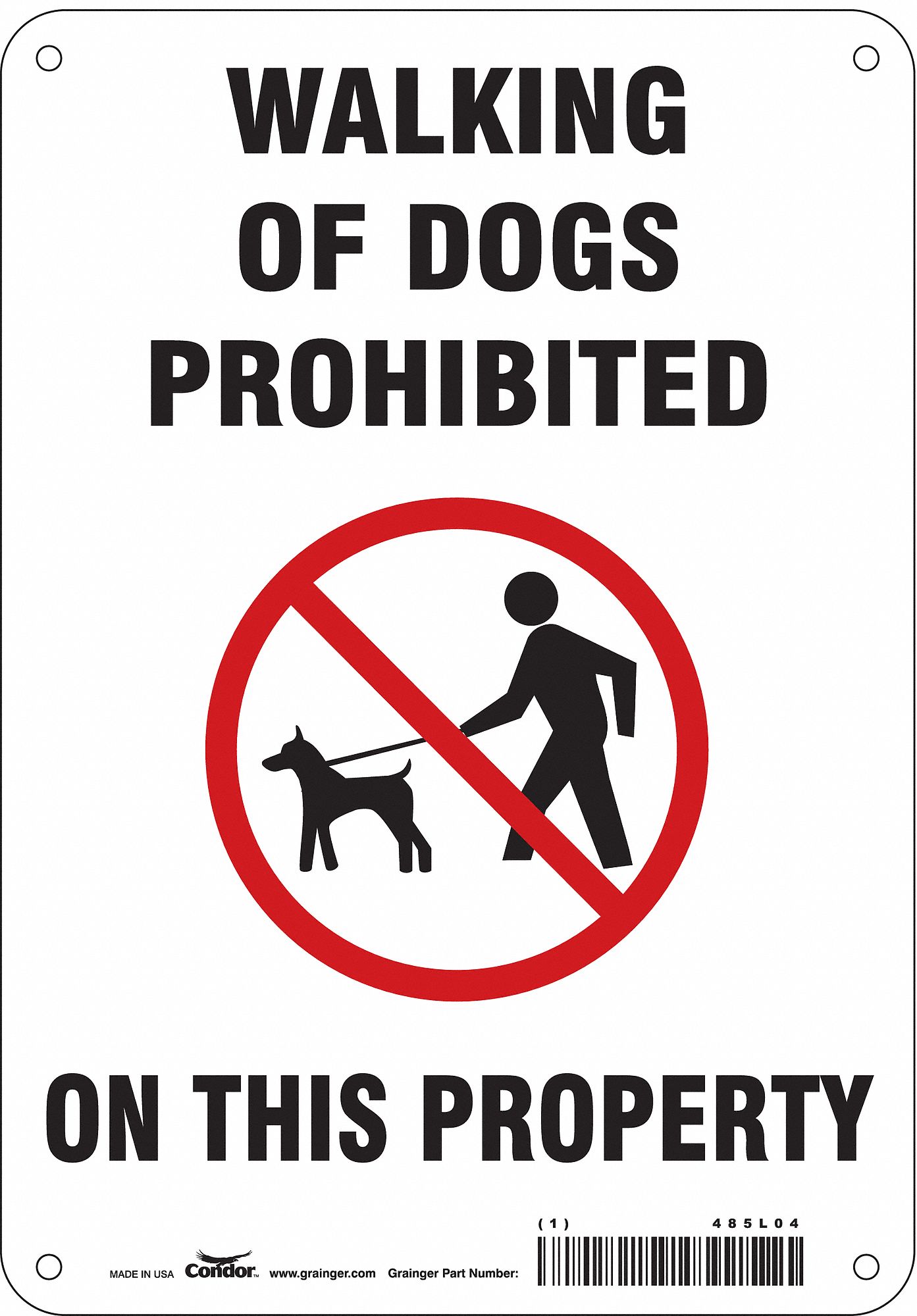 Safety Sign: Aluminum, Mounting Holes Sign Mounting, 10 in x 7 in Nominal Sign Size, 0.032 in Thick