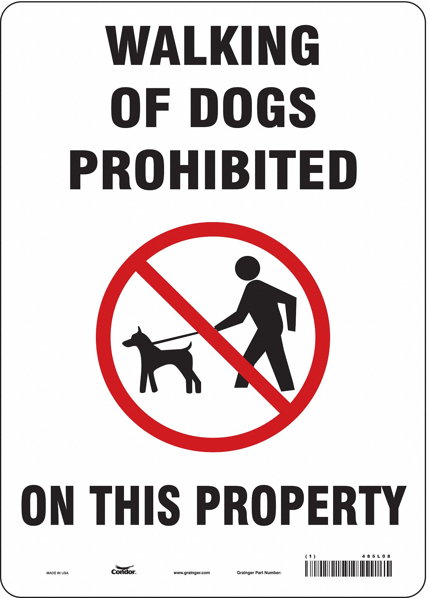 Safety Sign: Polyethylene, Mounting Holes Sign Mounting, 14 in x 10 in Nominal Sign Size, No Header