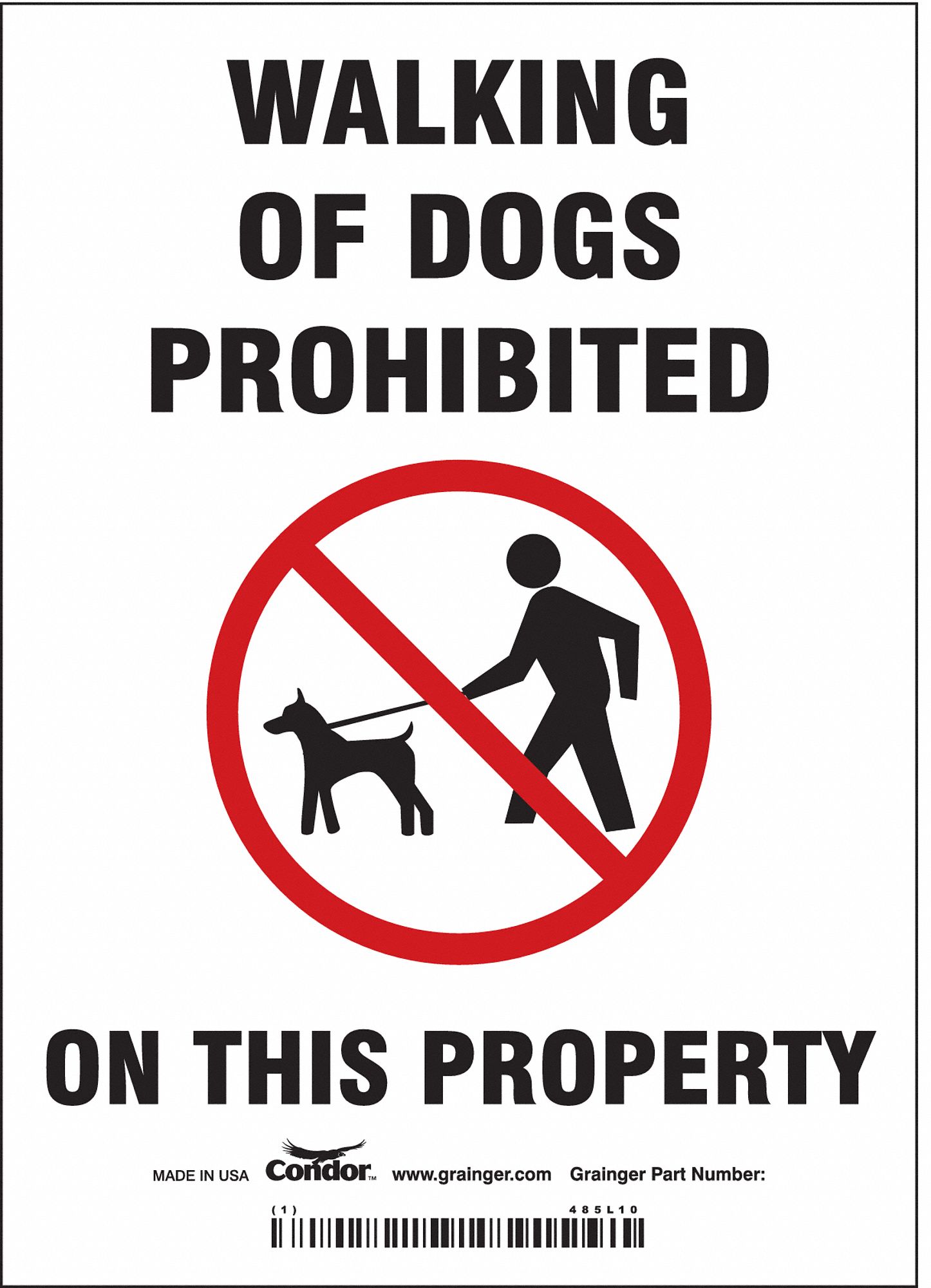 Safety Sign: Vinyl, Adhesive Sign Mounting, 7 in x 5 in Nominal Sign Size, Not Retroreflective, Flex