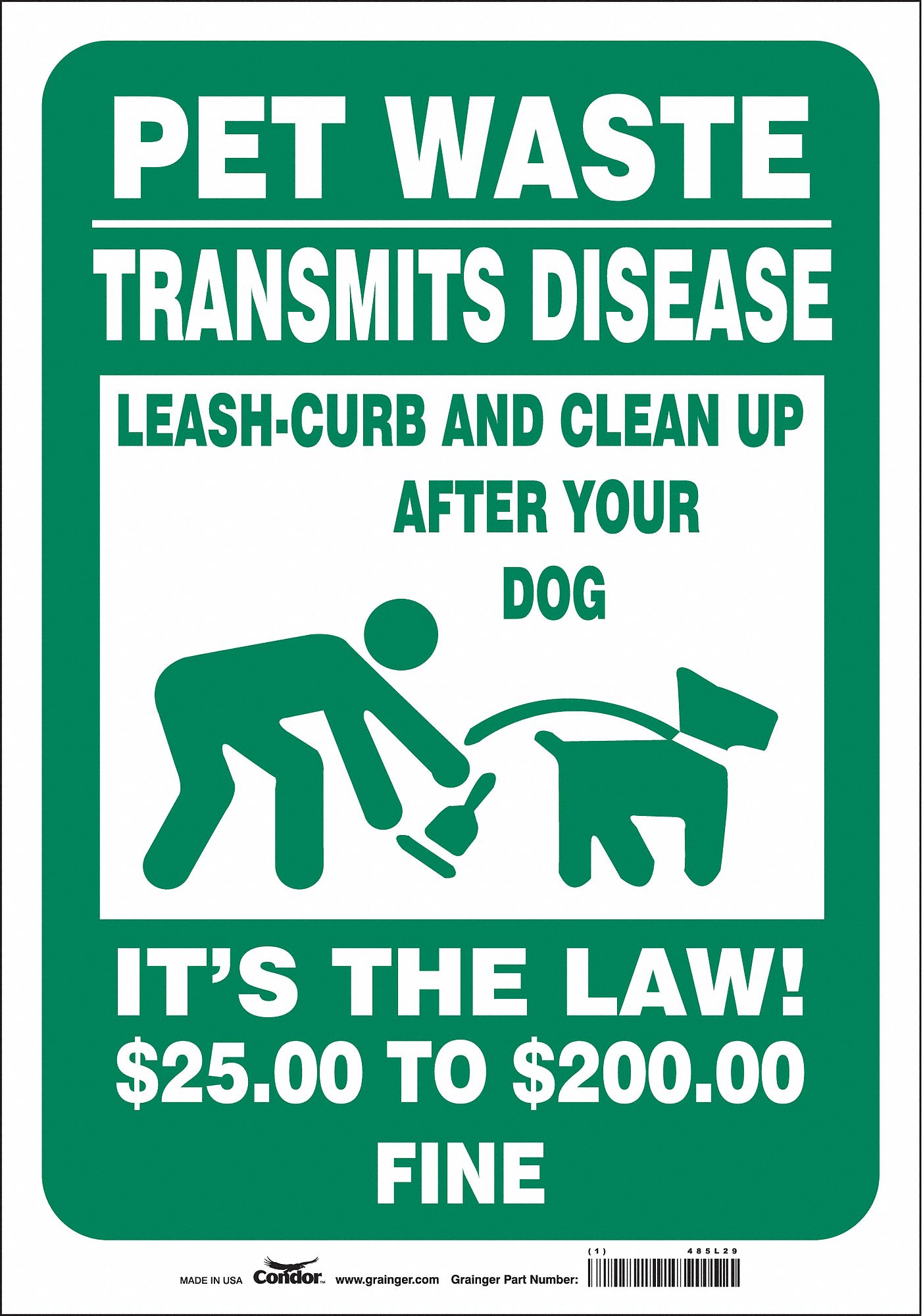 Safety Sign: Vinyl, Adhesive Sign Mounting, 10 in x 7 in Nominal Sign Size, Not Retroreflective