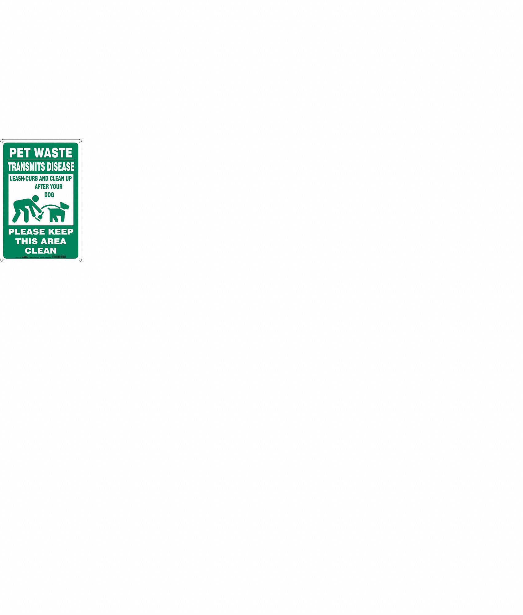 Safety Sign, 18 in x 12 in, Polyethylene
