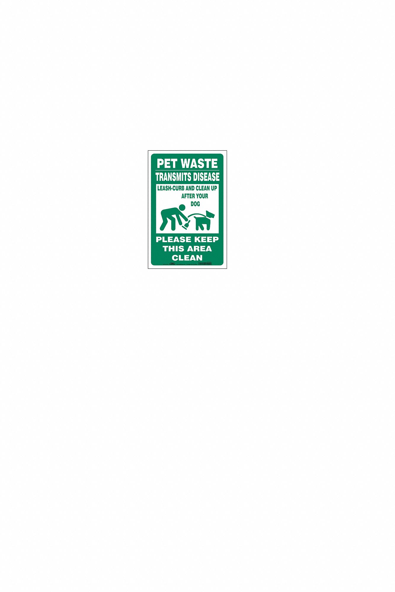 Safety Sign, 18 in x 12 in, Vinyl