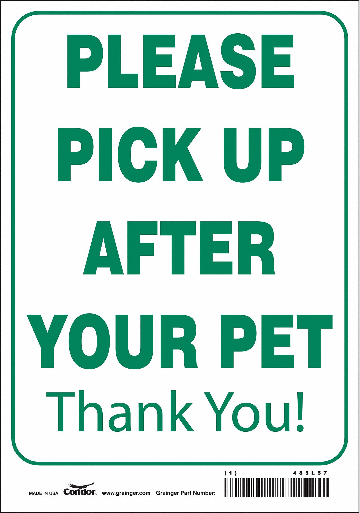 Safety Sign: Vinyl, Adhesive Sign Mounting, 10 in x 7 in Nominal Sign Size, Not Retroreflective