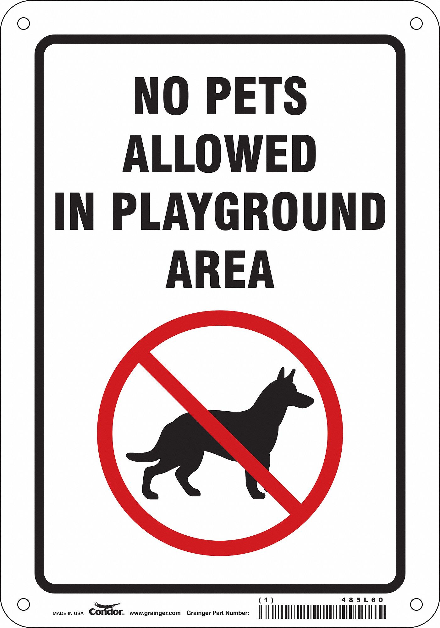 Safety Sign: Aluminum, Mounting Holes Sign Mounting, 10 in x 7 in Nominal Sign Size, 0.032 in Thick