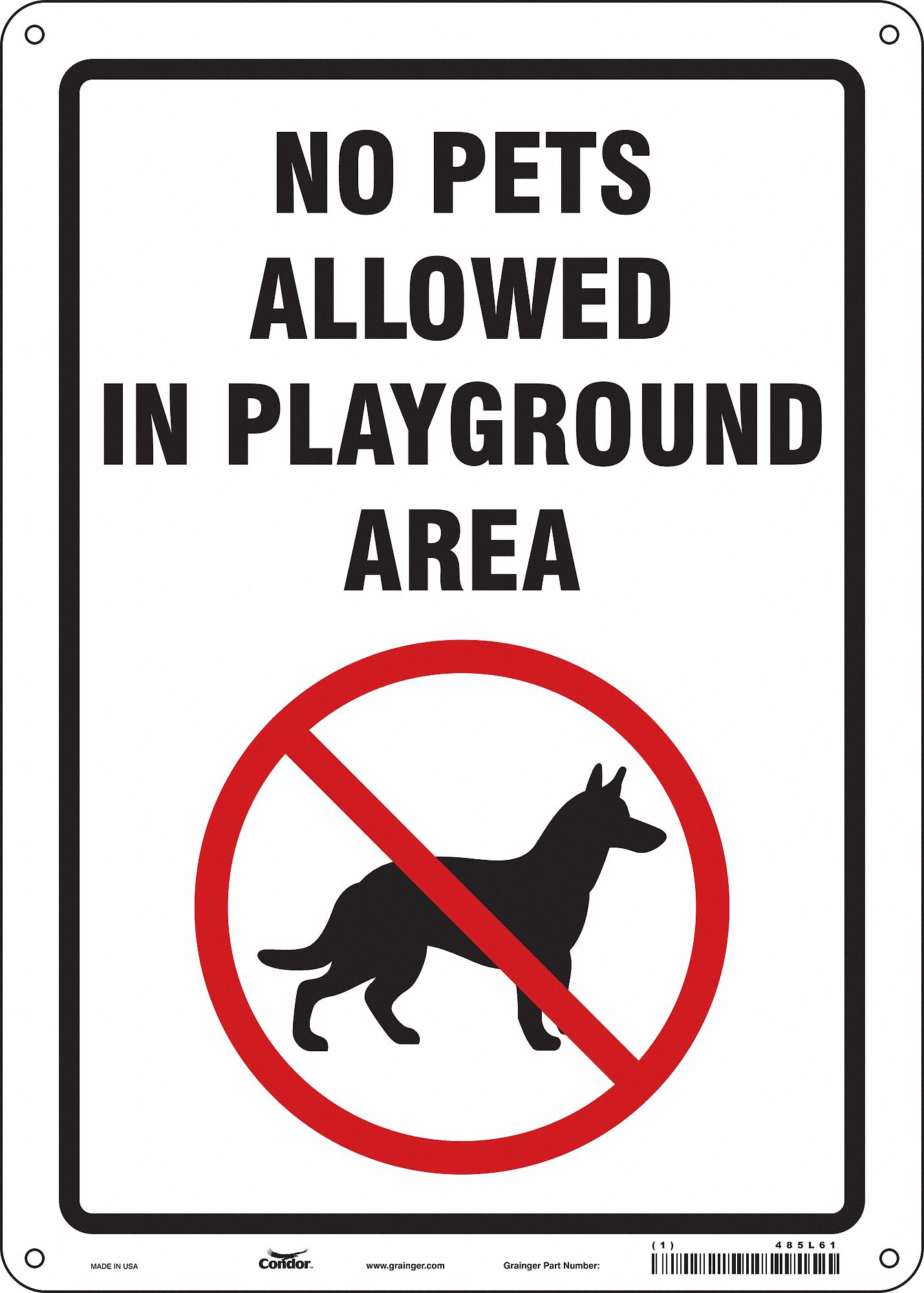 Safety Sign: Aluminum, Mounting Holes Sign Mounting, 14 in x 10 in Nominal Sign Size, 0.032 in Thick