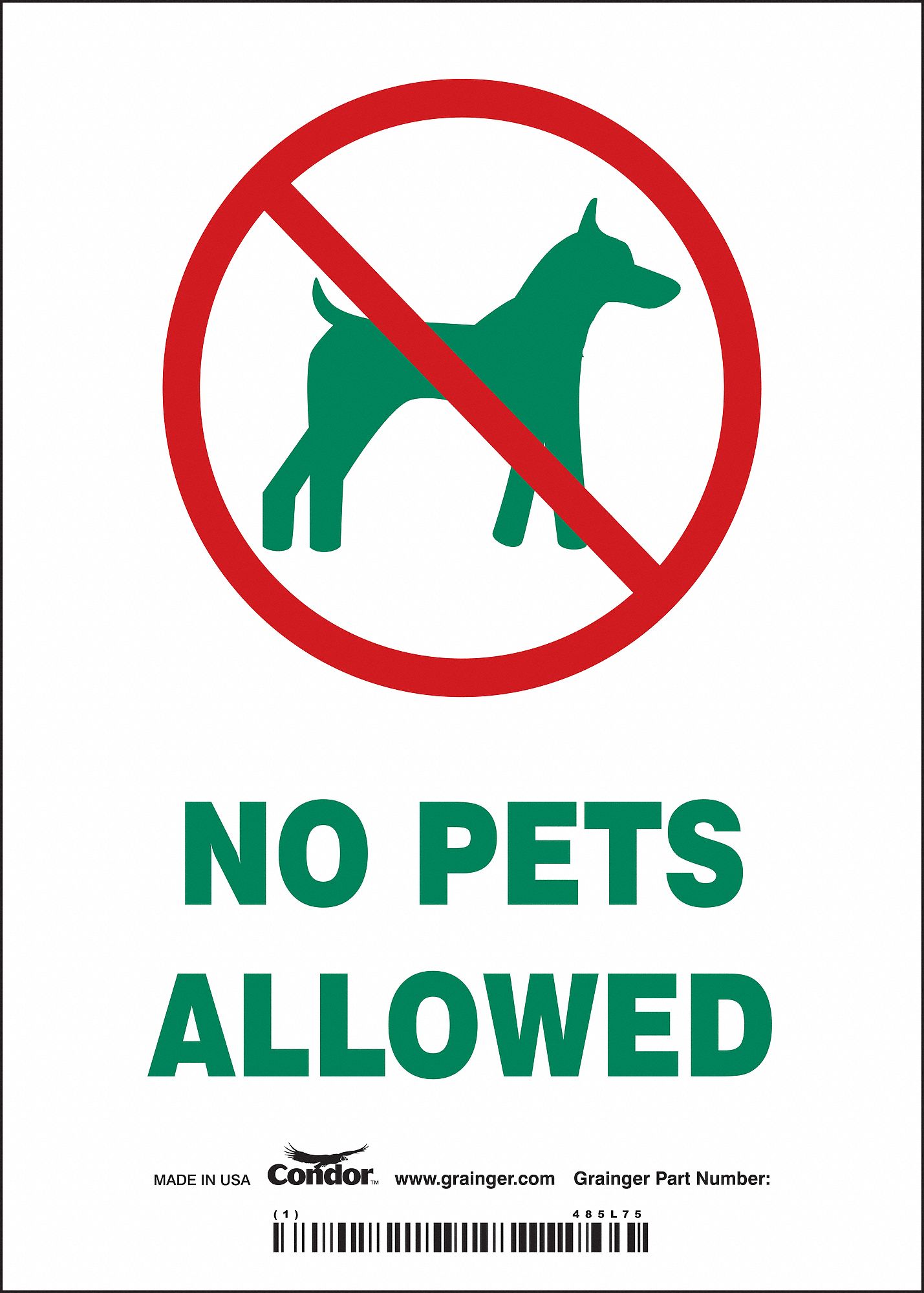 Safety Sign: Vinyl, Adhesive Sign Mounting, 7 in x 5 in Nominal Sign Size, Not Retroreflective